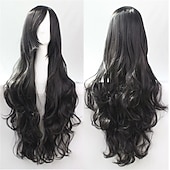 economico Parrucche da festa-parrucca cos parrucca 80 cm capelli ricci lunghi capelli ricci multicolori in seta ad alta temperatura parrucche anime di halloween