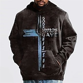 cheap Men&#039;s Plus Size Hoodies-Men&#039;s Plus Size Hoodie Big and Tall Graphic Prints Hooded Long Sleeve Spring &amp;  Fall Basic Designer Plus Size Casual Daily Sports Tops