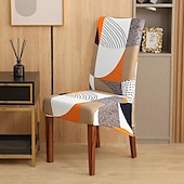 ieftine Husa scaun de sufragerie-huse pentru scaune de sufragerie xl, huse pentru scaune elastice 1 bucată, huse de protecție pentru scaune cu spătar înalt din spandex huse pentru scaun cu bandă elastică pentru sufragerie, nuntă