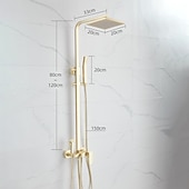 abordables Robinets de douche-Robinet de douche, système de douche Système de pommeau de douche à effet pluie Ensemble de massage à jet corporel - Douchette incluse