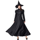 cheap Couple &amp; Group Costumes-Witch Dress Cosplay Costume Hat Kid&#039;s Adults&#039; Women&#039;s Girls&#039; Halloween Carnival Masquerade Easy Carnival Costume for Walpurgis Night