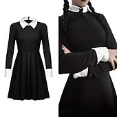 levne Dámské Kostýmy-Středa Addams středa Šaty Maškarní cosplay Maškarní Filmové kostýmy for Dámské Dospělé Plesová maškaráda