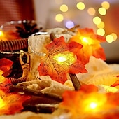 economico Luci di Halloween-luci della stringa della zucca di halloween cappello di zucca luci della stringa della foglia d&#039;acero 3m-20leds 1.5m-10leds alimentato a batteria festa della casa di festa luci della decorazione di
