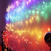 preiswerte Batterie-Lichterketten-elegante Lichterkette mit 5 m 200 LEDs und Feuerwerkskörpern für Hochzeitsfeiern, 2 m 100 LEDs in Kupfer, wasserdichte Lichterkette mit Sternenhimmel für Schlafzimmer, Kranzdeko