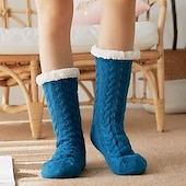 preiswerte la maison chaussettes-Women&#039;s House Socks With Grippers Super Soft Warm Cozy Fuzzy Fleece-Lined Socks Stockings Autumn Winter Ladies Floor Socks