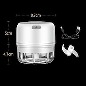 お買い得  キッチン用品＆小物-100/250 ミリリットルミニポータブル電気ガーリックチョッパー usb 充電ジンジャーマッシャーマシン頑丈で耐久性のあるチリ野菜クラッシャーキッチンツールキッチンアクセサリー
