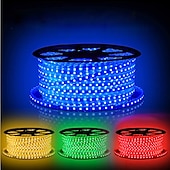 cheap Waterproof Strip Lights-LED Strip Light Plug in Outdoor Waterproof IP67 AC220V 4040 LED Strip Light Diode Tape Holiday Decorative Light LED String with 60led / m with EU Plug