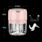 お買い得  キッチン用品＆小物-100/250 ミリリットルミニポータブル電気ガーリックチョッパー usb 充電ジンジャーマッシャーマシン頑丈で耐久性のあるチリ野菜クラッシャーキッチンツールキッチンアクセサリー
