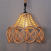 cheap Pendant Lights-25cm Single Design Island Design Pendant Light Hemp Rope Painted Finishes Modern Nordic Style 220-240V