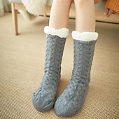 preiswerte la maison chaussettes-Women&#039;s House Socks With Grippers Super Soft Warm Cozy Fuzzy Fleece-Lined Socks Stockings Autumn Winter Ladies Floor Socks