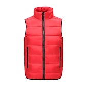 economico Capispalla active da uomo-Per uomo Gilet da escursionismo imbottito Piumino trapuntato Senza maniche Soprabiti Trench Superiore Esterno Tenere al caldo Antivento Traspirante Asciugatura rapida Inverno Cotone Nylon Kong Lan