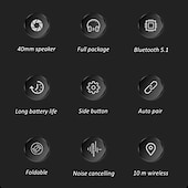 economico Cuffie on-ear e over-ear-Cuffia over-ear L700 Bluetooth 5.1 con cancellazione del rumore suono surround stereo per Apple Samsung Huawei Xiaomi MI uso quotidiano con telefono mobile
