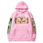 economico Grafica di personaggi di cartoni animati e film-One Piece Roronoa Zoro Felpa con cappuccio Anime Cartone animato Manga Tasca frontale Grafica Per Da coppia Per uomo Per donna Per adulto Stampa a caldo