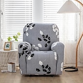 cheap Recliner Chair Cover-Recliner Covers Slipcovers Super Stretch Floral Printed Sofa Couch Cover Non Slip 1 Seater Lazy Boy Chair Covers Furniture Protector with Side Pocket for Living Room