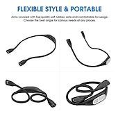 abordables Lampes de lecture-Lampe Tour de Cou LED Mains Libres – Intensité Variable, Flexible pour Lecture &amp; Éclairage Extérieur
