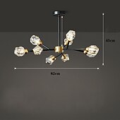 olcso Csillárok-72 cm-es függőlámpás kivitelű csillár réz sárgaréz modern
