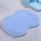 abordables Alfombra de baño antideslizante-Alfombra de baño antideslizante para eliminar la piel muerta, gente perezosa, artefacto para frotar la espalda, ducha de silicona, cepillo para espalda, masajeador de baño limpio