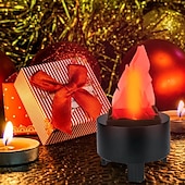 economico Luci decorative-luci di halloween led falso fuoco fiamma luce 3d tremolante fuoco fiamma elettronica fiamma luce di notte prop simulata fiamma lampada prop per halloween natale decorazione del partito al coperto