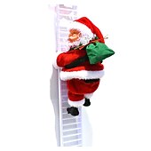 economico Ornamenti-musica elettrica natalizia babbo natale scala da arrampicata, calze della Befana per bambini, divertenti ornamenti per bambole con corda da arrampicata, regali e decorazioni natalizie unici