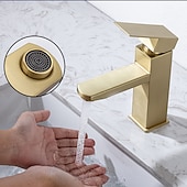 abordables Robinets de lavabo-robinet d&#039;évier de salle de bain, finitions électrolytiques / peintes classiques en acier inoxydable ensemble central robinets de bain à un trou à une poignée