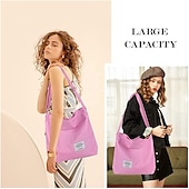 economico Borsette e borse tote-borsa a tracolla in tela da donna – borsa a tracolla minimalista regolabile per uso casual, da viaggio e quotidiano