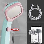 economico Soffioni doccia-soffione doccia 4 modalità regolabile ad alta pressione risparmio idrico one-key stop water soffione doccia pressurizzato portatile accessori per il bagno (con tubo dell&#039;acqua da 1,5 m e supporto)
