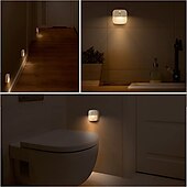 cheap Sensor Night Lights-2/6 pcs LED Motion Sensor Light Battery Operated Wireless Wall Lamp Night Light No Glare Corridor Closet LED Cabinet Door Light