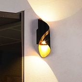 abordables appliques murales extérieures-15w extérieur résistant aux intempéries applique 10,9 pouces moderne applique murale led or noir / platine fonte d&#039;aluminium lampe de lavage murale pour porche jardin couloir balcon paysage ac85-265v