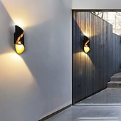 abordables appliques murales extérieures-15w extérieur résistant aux intempéries applique 10,9 pouces moderne applique murale led or noir / platine fonte d&#039;aluminium lampe de lavage murale pour porche jardin couloir balcon paysage ac85-265v