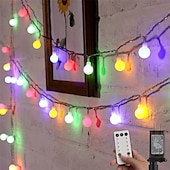 Χαμηλού Κόστους Plug In Ηλεκτρικό-globe ball string lights 100m 330ft 800leds fairy string lights in with 8 modes remote decor for indoor outdoor party γάμου χριστουγεννιάτικο δέντρο κήπο αποκριών ζεστό λευκό λευκό πολύχρωμο
