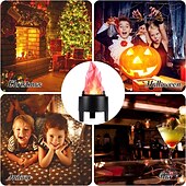 economico Luci decorative-luci di halloween led falso fuoco fiamma luce 3d tremolante fuoco fiamma elettronica fiamma luce di notte prop simulata fiamma lampada prop per halloween natale decorazione del partito al coperto