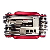 abordables Vélos et composants-Kit d&#039;outils de réparation de vélo multifonction 12 en 1 - tournevis à fente, tournevis cruciforme, clé hexagonale, disjoncteur de chaîne universel, clé à rayons, avec 1 levier pour pneu de vélo