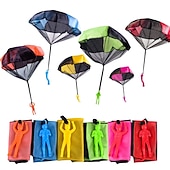economico Sport e divertimento all&#039;aria aperta-4 set di paracadute da lancio a mano per bambini all&#039;aperto giocattoli divertenti giochi per bambini con paracadute a volo sportivo con mini soldato