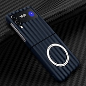 お買い得  サムスン用ケース-Samsung Galaxy Z Flip 6 Z Flip 5 Z Flip 4 Z Flip 3 用 Magsafe フリップ 磁気フルボディ保護ライン/ウェーブ PC