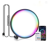 זול אורות חכמות-נורת LED חכמה RGB מנורת שולחן אווירה Bluetooth APP בקרה מתאימה לחדר משחקים חדר שינה קישוט ליד המיטה שוסטאר