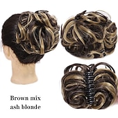 economico Chignon-parrucca anello di capelli femminile afferrare clip sacchetto di capelli testa a sfera bobina di capelli tirare fiore corto capelli ricci clip-tipo bocciolo di fiore testa soffici big hair anello