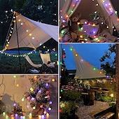 Χαμηλού Κόστους Plug In Ηλεκτρικό-globe ball string lights 100m 330ft 800leds fairy string lights in with 8 modes remote decor for indoor outdoor party γάμου χριστουγεννιάτικο δέντρο κήπο αποκριών ζεστό λευκό λευκό πολύχρωμο
