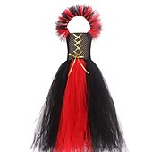 economico Costumi di Halloween-Notte di Valpurga Vestito Costume Cosplay Tutu Strega malefico Diavolo Cosplay Bambini Ragazze Carnevale Mascherata martedì grasso Feste Halloween Performance Vestirsi