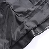 economico Gilet-Per uomo Gilet in pelle Sportivo Moto Casual quotidiano Di moda Autunno Bordo in pelliccia sintetica Ecopelle Tenere al caldo Anti-pioggia Leggero Colore puro Cerniera Bavero Morbido Nero Gilet