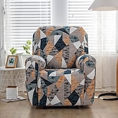 cheap Recliner Chair Cover-Recliner Covers Slipcovers Super Stretch Floral Printed Sofa Couch Cover Non Slip 1 Seater Lazy Boy Chair Covers Furniture Protector with Side Pocket for Living Room
