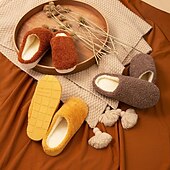 cheap Home Slippers-Home Slippers for Women Men, Fuzzy House Slippers Memory Foam  Slippers Slip on Cozy Bedroom Shoes Anti-Skid Rubber Sole Indoor Outdoor Shoes