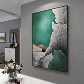 cheap Abstract Paintings-Oil Painting Hand Painted Vertical Abstract Modern Rolled Canvas (No Frame)