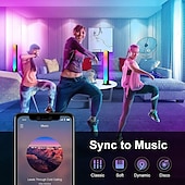 お買い得  スマートライト-RGB LEDスマートライトバーWiFi Bluetoothデスクトップ背景雰囲気ライト音楽同期TV壁コンピューターゲーム寝室ナイトライトShustar