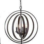 economico Luci a sospensione-45cm ciondolo lanterna design lampada a sospensione metallo galvanico finiture verniciate led 220-240v