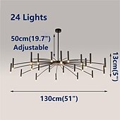 economico Luci a sospensione-Fuochi d&#039;artificio a soffitto rotante, 12/24 luci 39 &quot;/51&quot; lampada da soffitto a puntatore creativo per soggiorno, moderna plafoniera a led da incasso, luci di fuochi d&#039;artificio