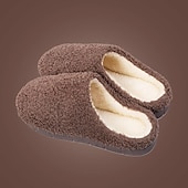cheap Home Slippers-Home Slippers for Women Men, Fuzzy House Slippers Memory Foam  Slippers Slip on Cozy Bedroom Shoes Anti-Skid Rubber Sole Indoor Outdoor Shoes