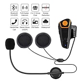 voordelige Motorhelm headsets-Motorhelm bluetooth headset full duplex intercom speaker fm radio motor communicatie systeem handsfree waterdichte hoofdtelefoon 1000m