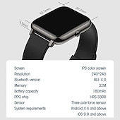 preiswerte Smartwatch-P22 Smartwatch 1.3 Zoll Smartwatch Fitnessuhr Bluetooth Schrittzähler Fitness Tracker AktivitätenTracker Kompatibel mit Android iOS Damen Herren Langer Standby Kamera Kontrolle Anti-verloren IP 67