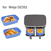 cheap Cooking Utensils-2 Pack Air Fryer Silicone Pot, Food Safe Nonstick Air Fryer Silicone, Heat Resistant, Easy Clean, Reusable Replacement Flammable Parchment Liner, Suitable for Fryer, Oven, Microwave