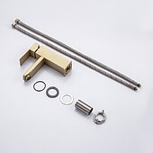 abordables Robinets de lavabo-robinet d&#039;évier de salle de bain, finitions électrolytiques / peintes classiques en acier inoxydable ensemble central robinets de bain à un trou à une poignée